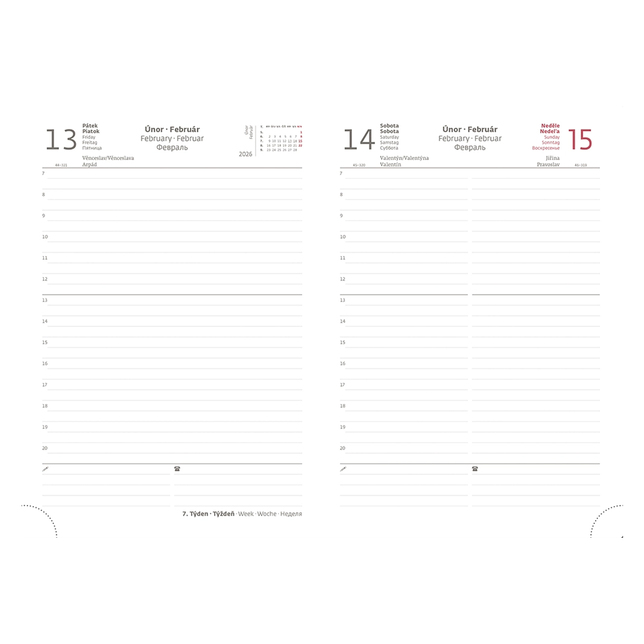 PRINT POP diár denný A5 oranžový 2026 DPP422-10-26