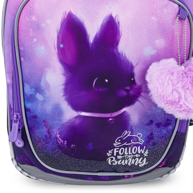 Ľahká školská taška Topgal ENDY so zajačikom 26007