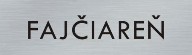 Štítok na dvere strieb.mat. 4x14cm text / FAJČIAREŇ