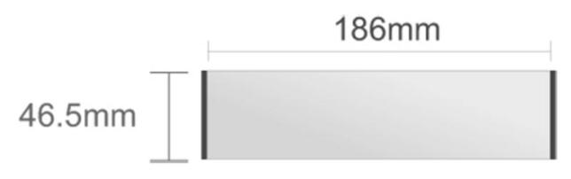 Ac210/BL nástenná tabuľa 186x46,5mm Alliance Classic /46,5