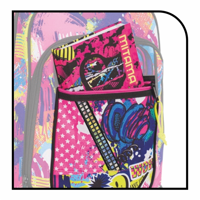 Školská taška na kolieskach MITAMA Urban Smile 8529776