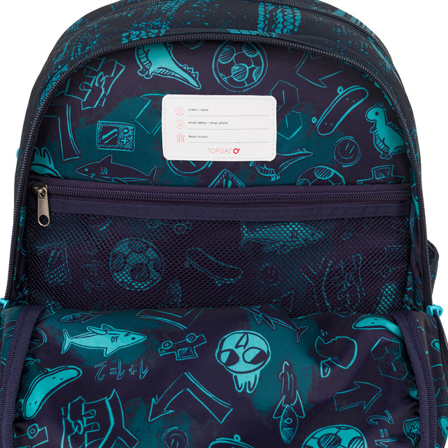 Ľahká školská taška Topgal ENDY s robotom 25075