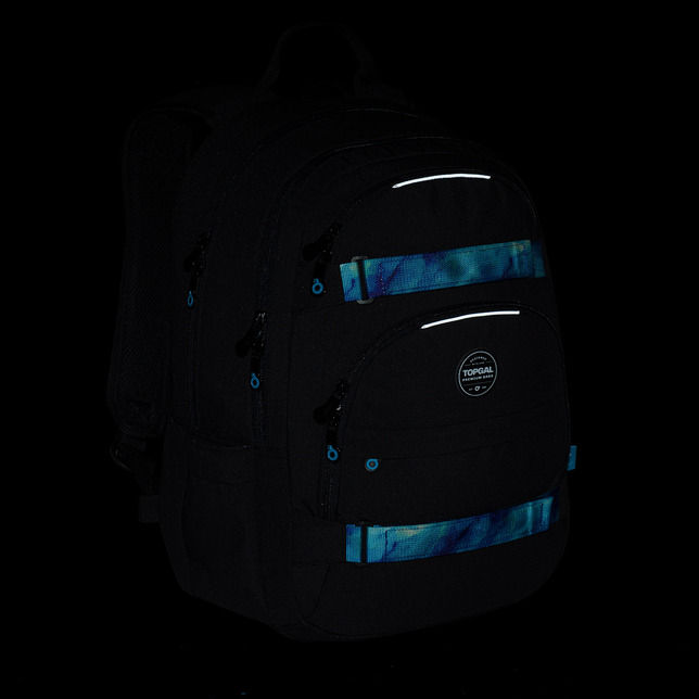 Študentský batoh Topgal VIKI čierny s modrými popruhmi 25037