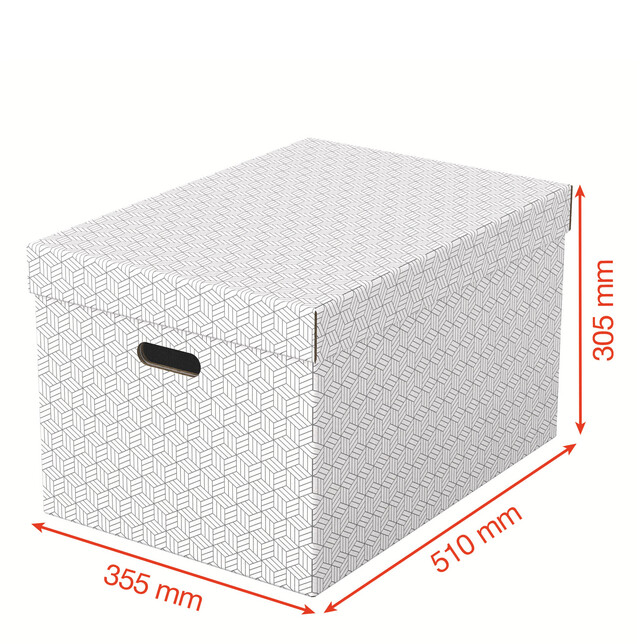 628286 Úložný box veľký biely 3ks Esselte Home s úchytom