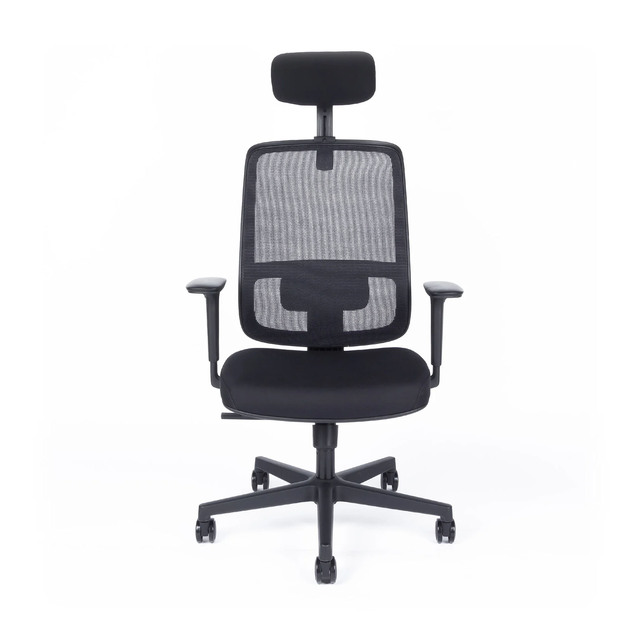 KANTO SP kancelárska stolička s podhlavníkom čierna