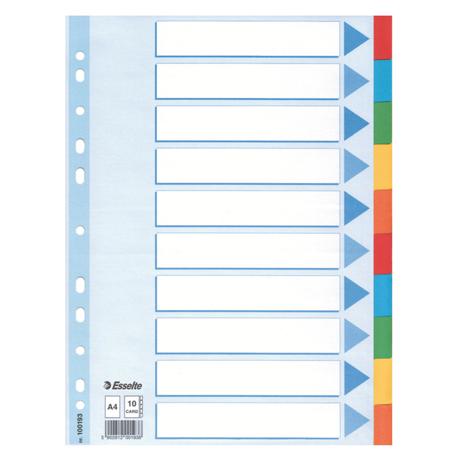 Kartónové farebné rozlišovače Esselte