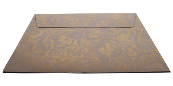 Ozdobná obálka ruža zlatá