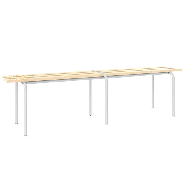 LO20 kovová šatňová lavica 200cm šedá