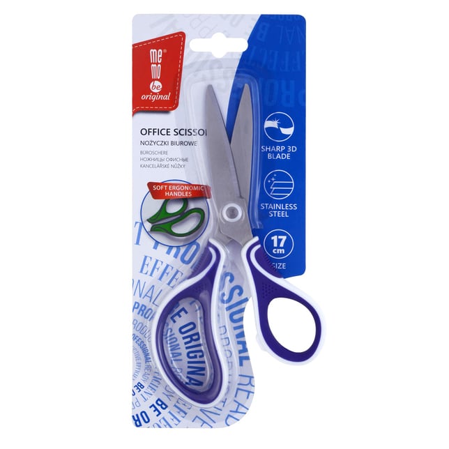 Nožnice tvarovaným úchopom 17cm Memobe