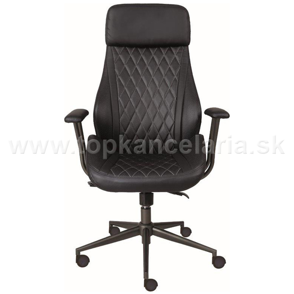 PYTHON kancelárska kreslo čierna perforovaná koženka/2PYT001/