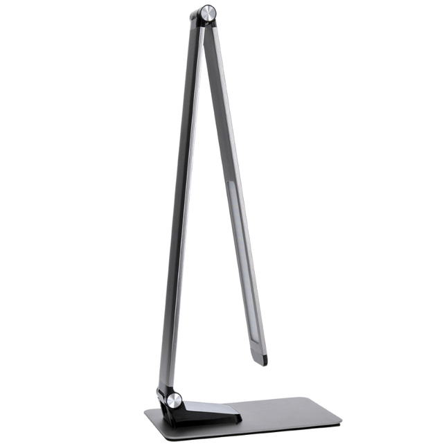 WO51S Led stolová lampa stmievateľná 11W, brúsený hliník