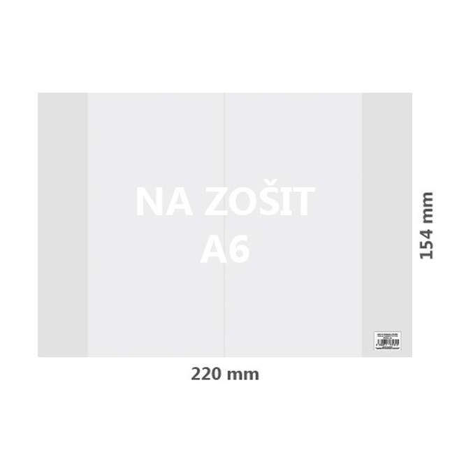 Obal na zošity A6 PVC 220x154mm