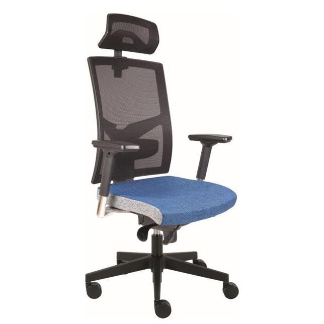 Game šéf VIP kancelárska stolička čierna/modrá do 150kg