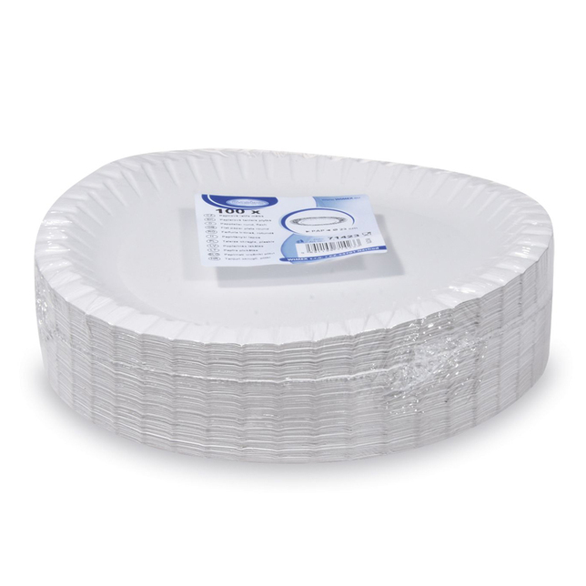 Papierový tanier plytký 23cm RECY bal.100ks  71423