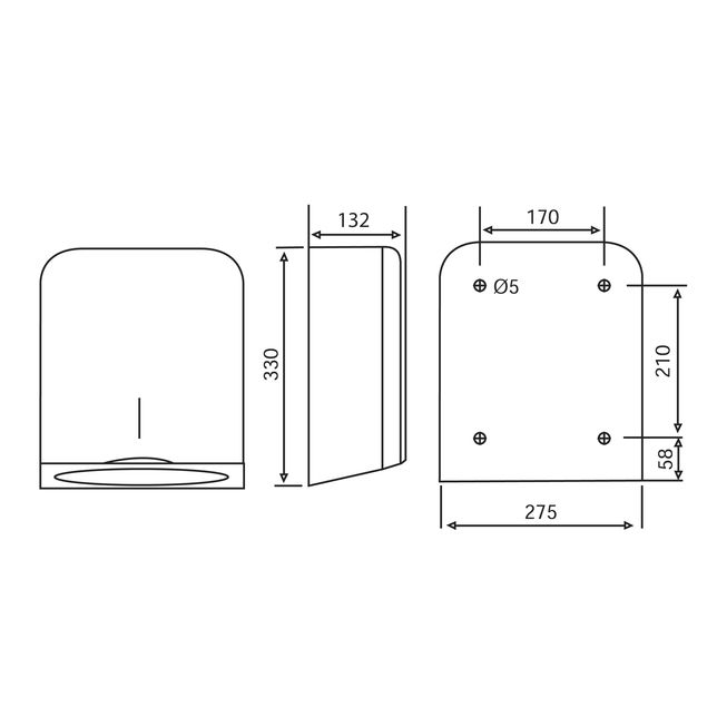 98811 Összecsukható törlőkendő tartó, fehér fém