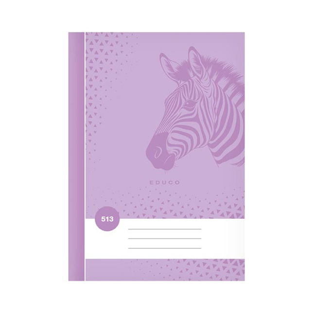 Zošit 513 BASE A5 linajkový 10 listov, zebra fialová 7520302