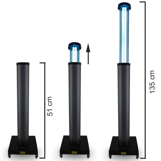 Germicídna UV lampa 150W do 140m2 + predlžovačka