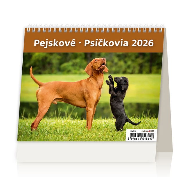 Stolový kalendár Psíčkovia MiniMax 2026 SM13-26
