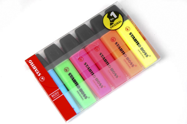70/6 Stabilo BOSS Original sada 5 + 1ks zvýrazňovačov 