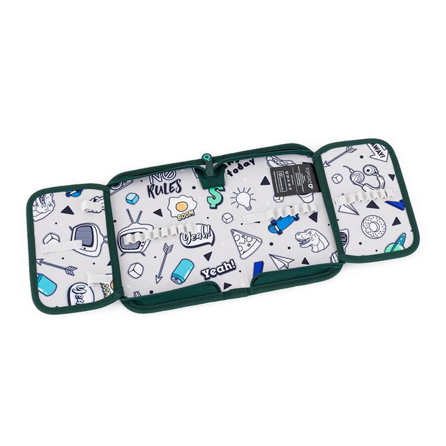 Peračník Topgal PENN 1p. prázdny s 2 chlopňami Digitálny svet zelený 26019