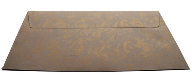 Ozdobná obálka ruža zlatá