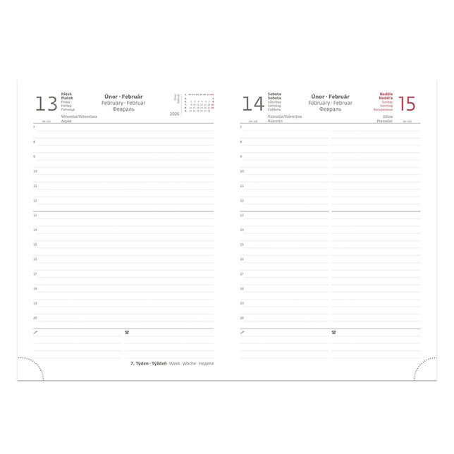 FLIP diár denný A5 hnedo/capuccinový 2026, DFL422-15-26